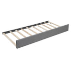 Velvet Daybed with Trundle & Wood Slats