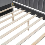 Velvet Daybed with Trundle & Wood Slats