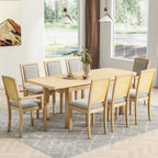 7-Piece Wooden Dining Table Set with Extendable Table & 6 Chairs