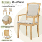 7-Piece Wooden Dining Table Set with Extendable Table & 6 Chairs