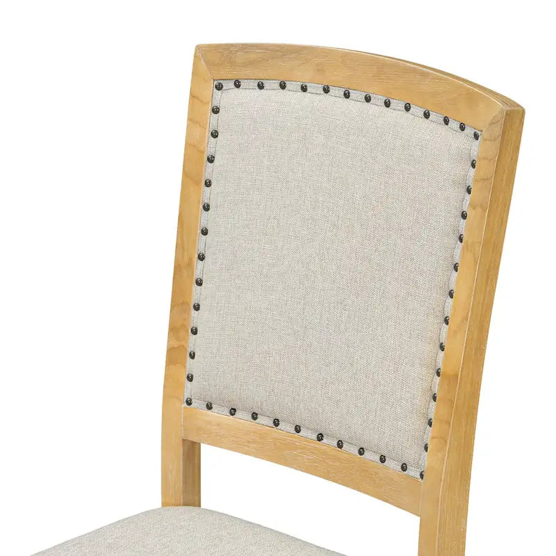 7-Piece Wooden Dining Table Set with Extendable Table & 6 Chairs