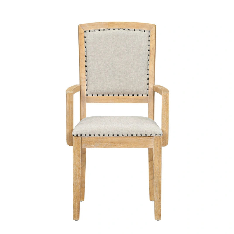 7-Piece Wooden Dining Table Set with Extendable Table & 6 Chairs