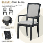 7-Piece Wooden Dining Table Set with Extendable Table & 6 Chairs