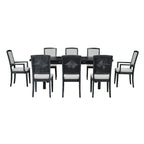 7-Piece Wooden Dining Table Set with Extendable Table & 6 Chairs