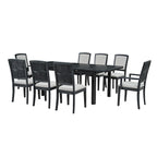 7-Piece Wooden Dining Table Set with Extendable Table & 6 Chairs