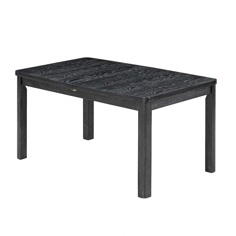 7-Piece Wooden Dining Table Set with Extendable Table & 6 Chairs