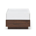 Modern Rotating Coffee Table with Two Hidden Storage Compartments and Two Drawers