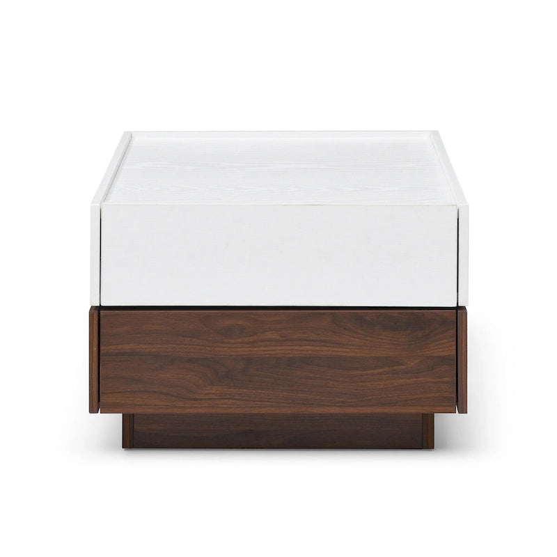 Modern Rotating Coffee Table with Two Hidden Storage Compartments and Two Drawers