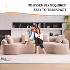 110 Foam Classic 4-Seater Sofa with 4 Pillows for Apartment