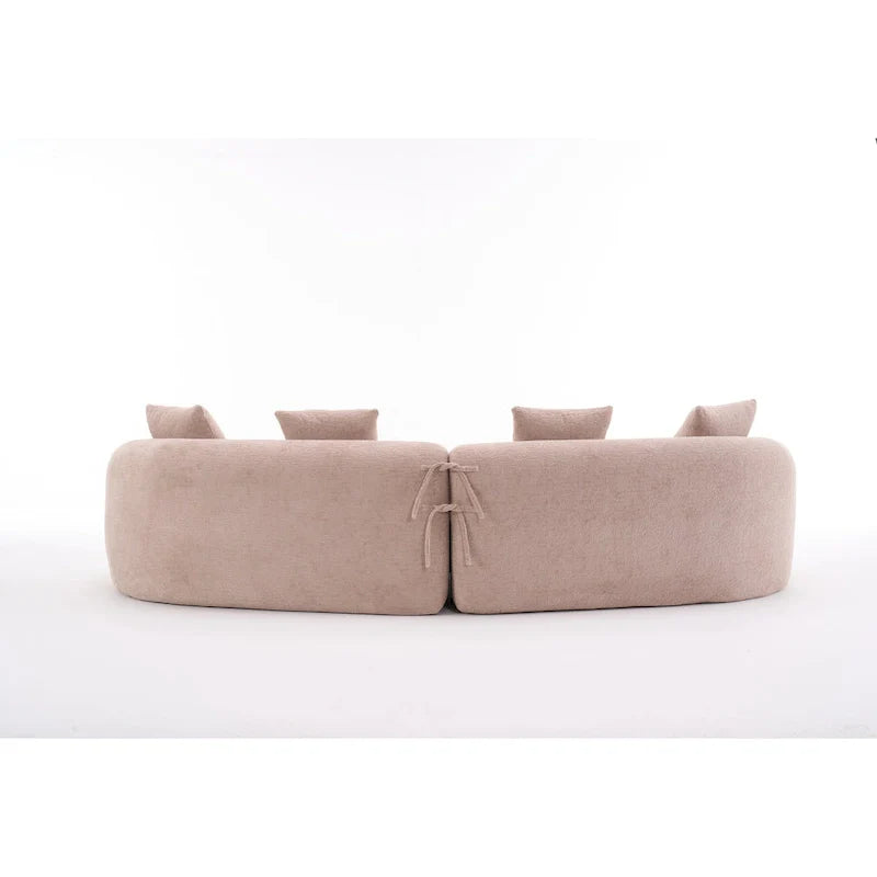 110 Foam Classic 4-Seater Sofa with 4 Pillows for Apartment