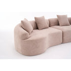110 Foam Classic 4-Seater Sofa with 4 Pillows for Apartment