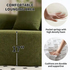 110 Foam Classic 4-Seater Sofa with 4 Pillows for Apartment