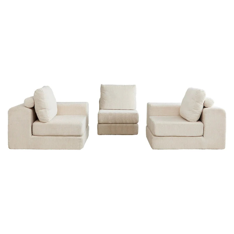 108 Foam Modular Sofa Bed with Memory Foam & Spring Base