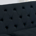77 Chesterfield Velvet Button-tufted 3-Seater Sofa with Nailhead Decoration
