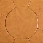 34.5 W Full-Grain Genuine Italian Leather Ottoman Set of 2