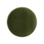 Edward 17.5 Round Upholstered Ottoman with Gold Bullion Fringe