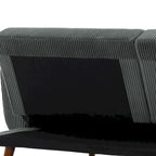 73 W Upholstered Corduroy Convertible Sleeper Sofa Bed with Pillows