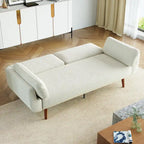 73.3 W Flared Arm Convertible Sleeper Sofa Modern Corduroy Loveseat