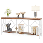 71 Inches Extra Long Console Table Sofa Table with Open Storage Shelf, Narrow Long Sofa Tables Entry Table Behind Couch Table