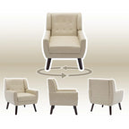 PU Leather Accent Chair Living Room Upholstered Armchair