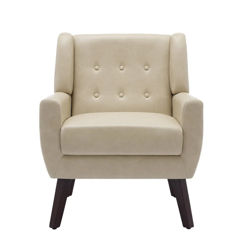 PU Leather Accent Chair Living Room Upholstered Armchair