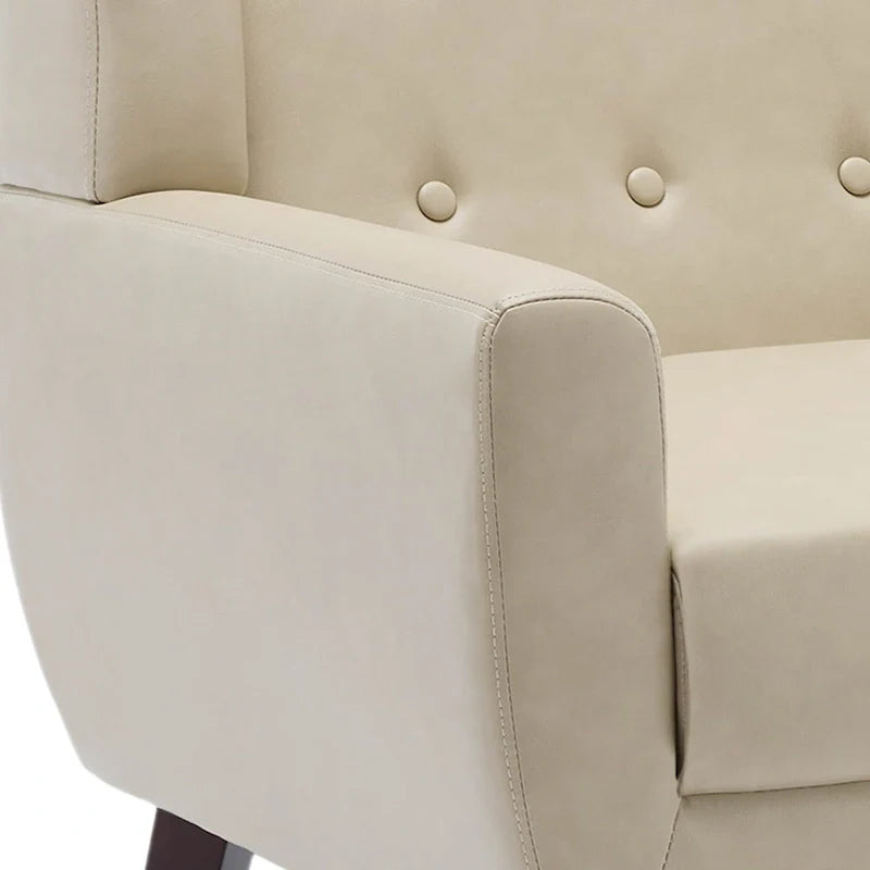 PU Leather Accent Chair Living Room Upholstered Armchair