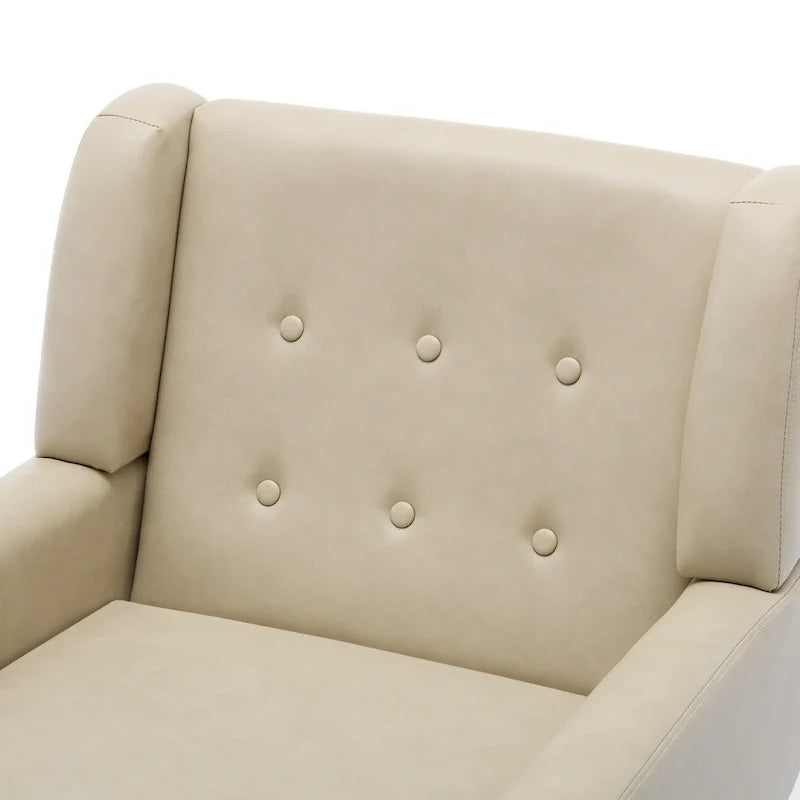 PU Leather Accent Chair Living Room Upholstered Armchair