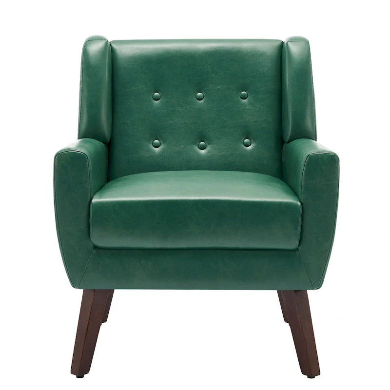 PU Leather Accent Chair Living Room Upholstered Armchair