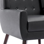 PU Leather Accent Chair Living Room Upholstered Armchair