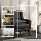 PU Leather Accent Chair Living Room Upholstered Armchair