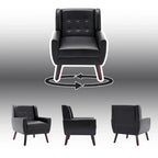 PU Leather Accent Chair Living Room Upholstered Armchair