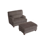 Oversized Chaise Longue Accent Chair with Ottoman