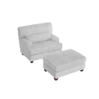 Oversized Chaise Longue Accent Chair with Ottoman
