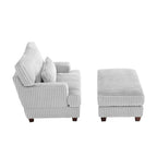 Oversized Chaise Longue Accent Chair with Ottoman