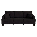 85 Modern Corduroy Rectangle 3-seater Sofa with USB and 2 Pillows