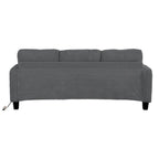 85 Modern Corduroy Rectangle 3-seater Sofa with USB and 2 Pillows