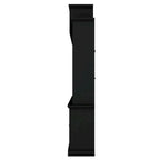 Entertainment Wall Unit with Bridge, Tempered Glass Doors for TVs Up to 70