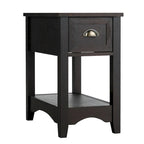 Gymax Set of 2 Contemporary Side End Table Compact Table w/ Drawer - 13  X 22  X 23  (L X W X H)
