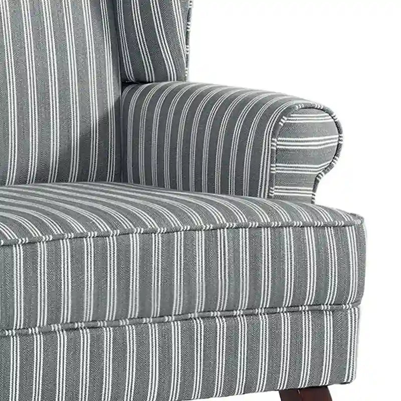 2 Set Traditional Wingback Accent Chairs Upholstered Armchair