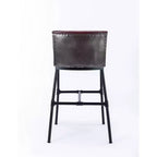 Parlor Faux Leather Adjustable Barstool: Boraam, Foam-Padded, Metal Frame, 18"-30" Height