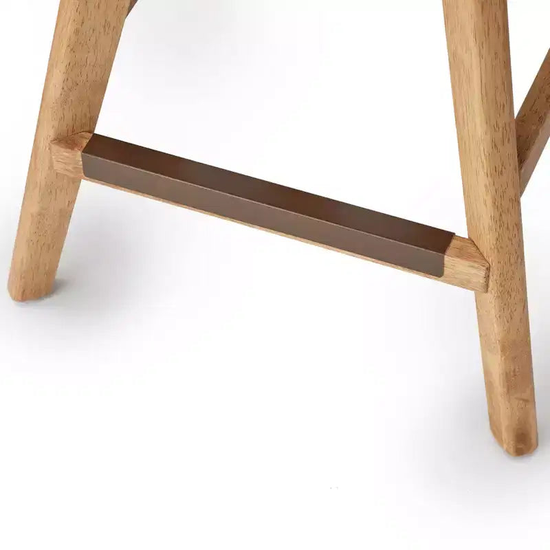 Buylateral Set of 2 Serena Swivel Counter Height Barstool Beige/Light Walnut