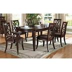 Set of 2 Keenan Arm Dining Chair Dark Walnut - Acme Furniture: Traditional Design, Microfiber Upholstery, Wood Frame