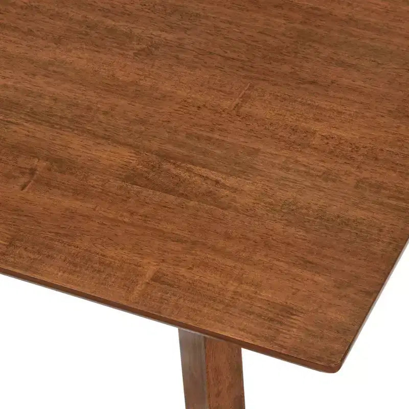 Buylateral Clybourn Mid Century Modern Square Dining Table Walnut: Mid-Century Modern, Rubberwood Legs, MDF Top