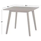 Buylateral Clybourn Mid Century Modern Square Dining Table Walnut: Mid-Century Modern, Rubberwood Legs, MDF Top