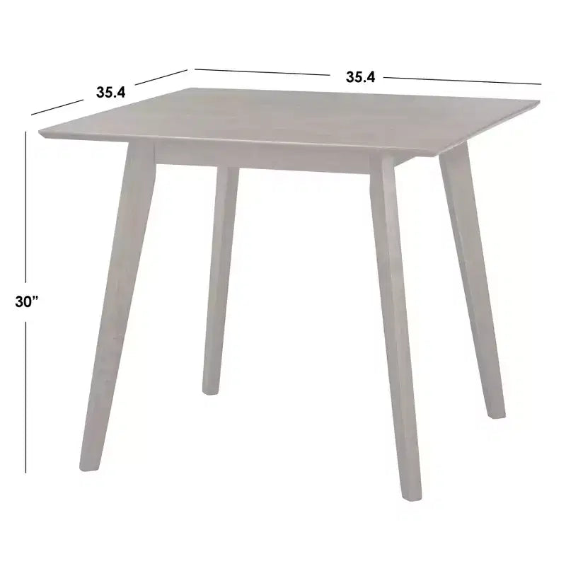 Buylateral Clybourn Mid Century Modern Square Dining Table Walnut: Mid-Century Modern, Rubberwood Legs, MDF Top