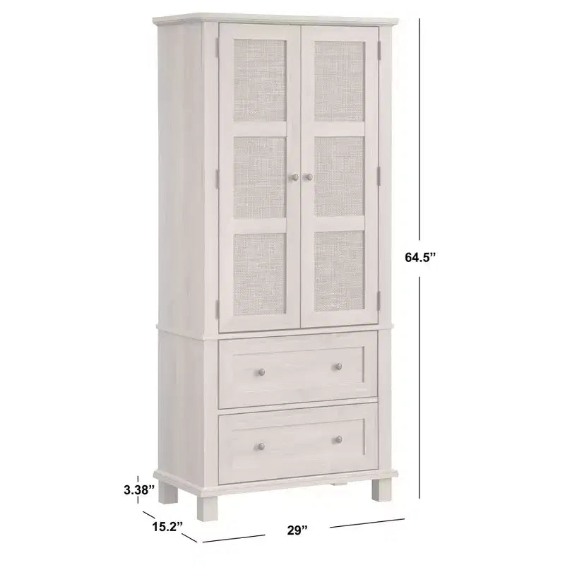Buylateral Lamberton Cane Kitchen Cabinet Blonde Oak
