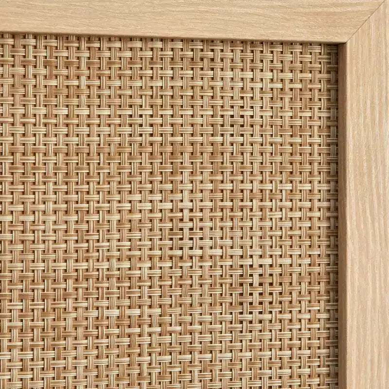 Buylateral Lamberton Cane Kitchen Cabinet Blonde Oak