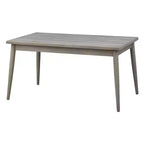Lifestorey 5pc Carlisle Solid Wood Dining Set Light Gray: Mid-Century Modern, Rubberwood, Polyester Upholstery, Foam Fill
