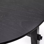 Lifestorey 5pc Edmonton Farmhouse Extendable Dining Set with Solid Wood Chairs Matte Black
