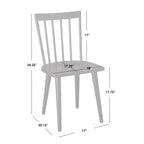 Lifestorey 5pc Edmonton Farmhouse Extendable Dining Set with Solid Wood Chairs Matte Black